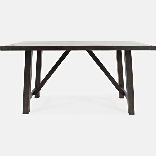 American Rustics 72" Counter Height Trestle Dining Table in Distressed Wood